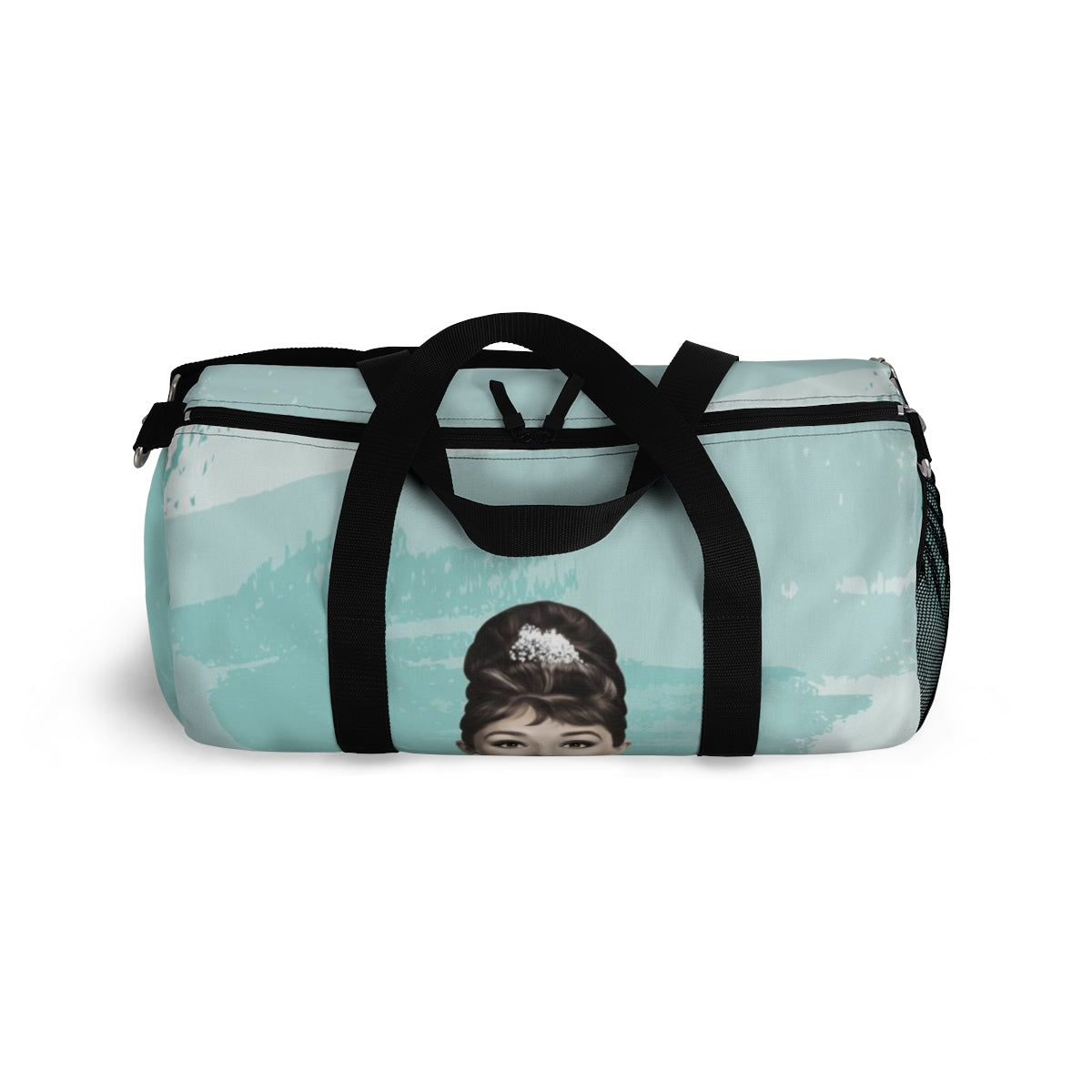 Personalized Audrey Hepburn Duffel Bag - Blue Bubblegum