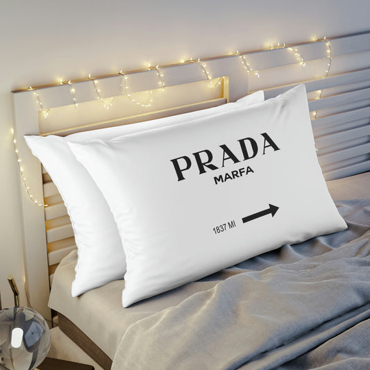 Gossip Girl 1837 MILES to MARFA White Pillow Sham - Custom Designed Pillow Sham - Personalized Pillow Sham - Bed Pillow Covers