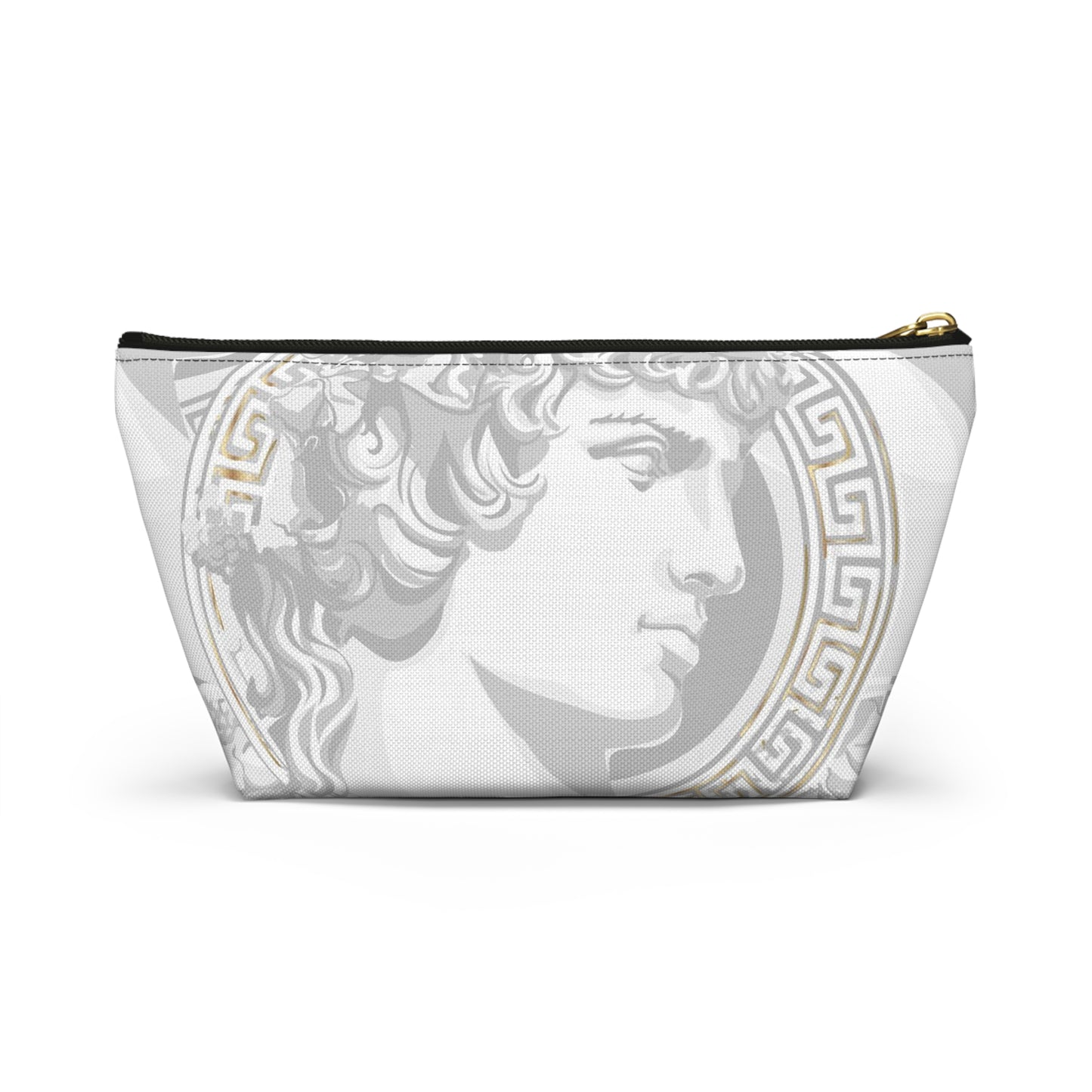 Greek God Antinous Cosmetic Pouch w T-bottom, Accessory Pouch - Greek God Makeup Bag, Roman Empire Cosmetic Pouch