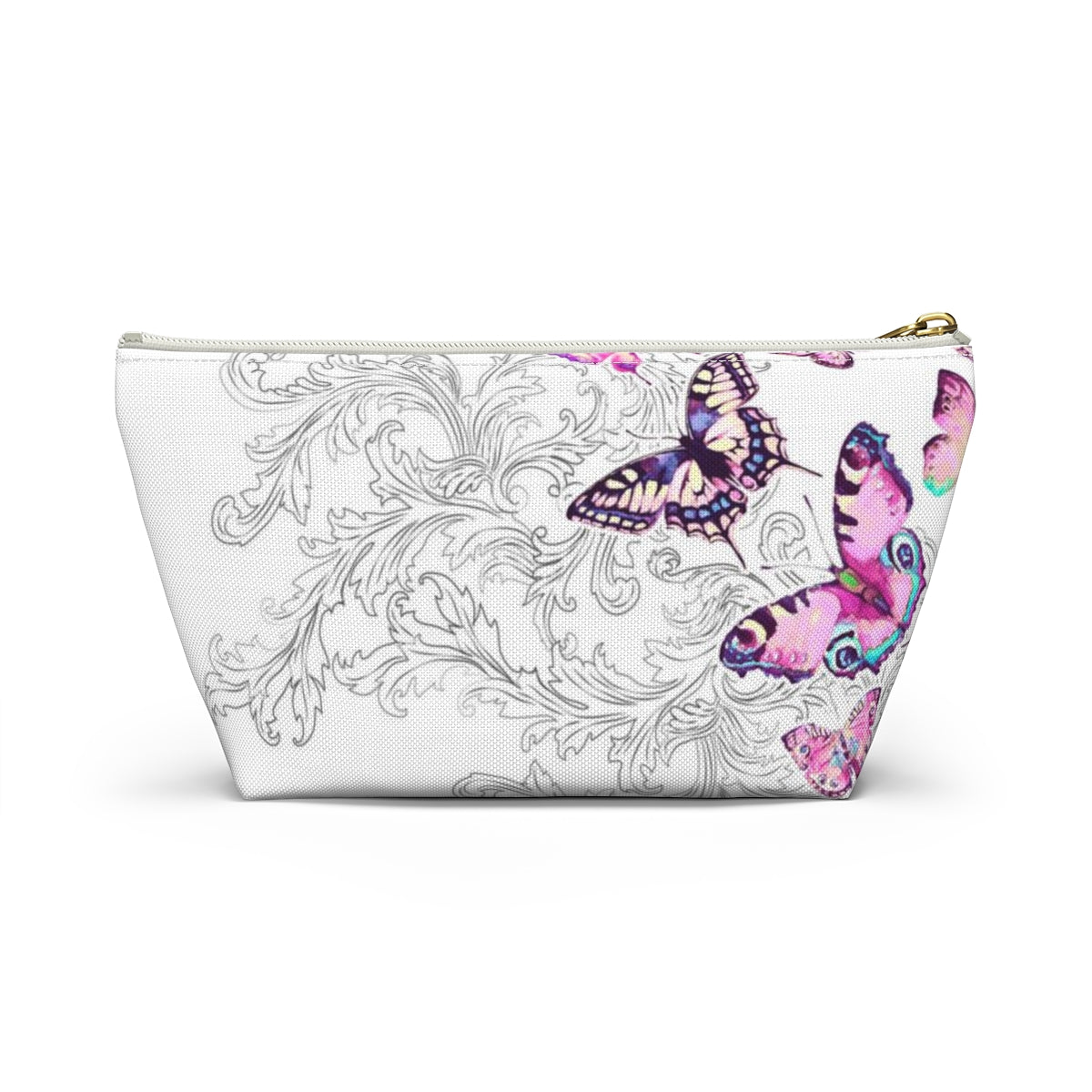 Butterfly Pouch w T-bottom, Accessory Pouch - Scroll