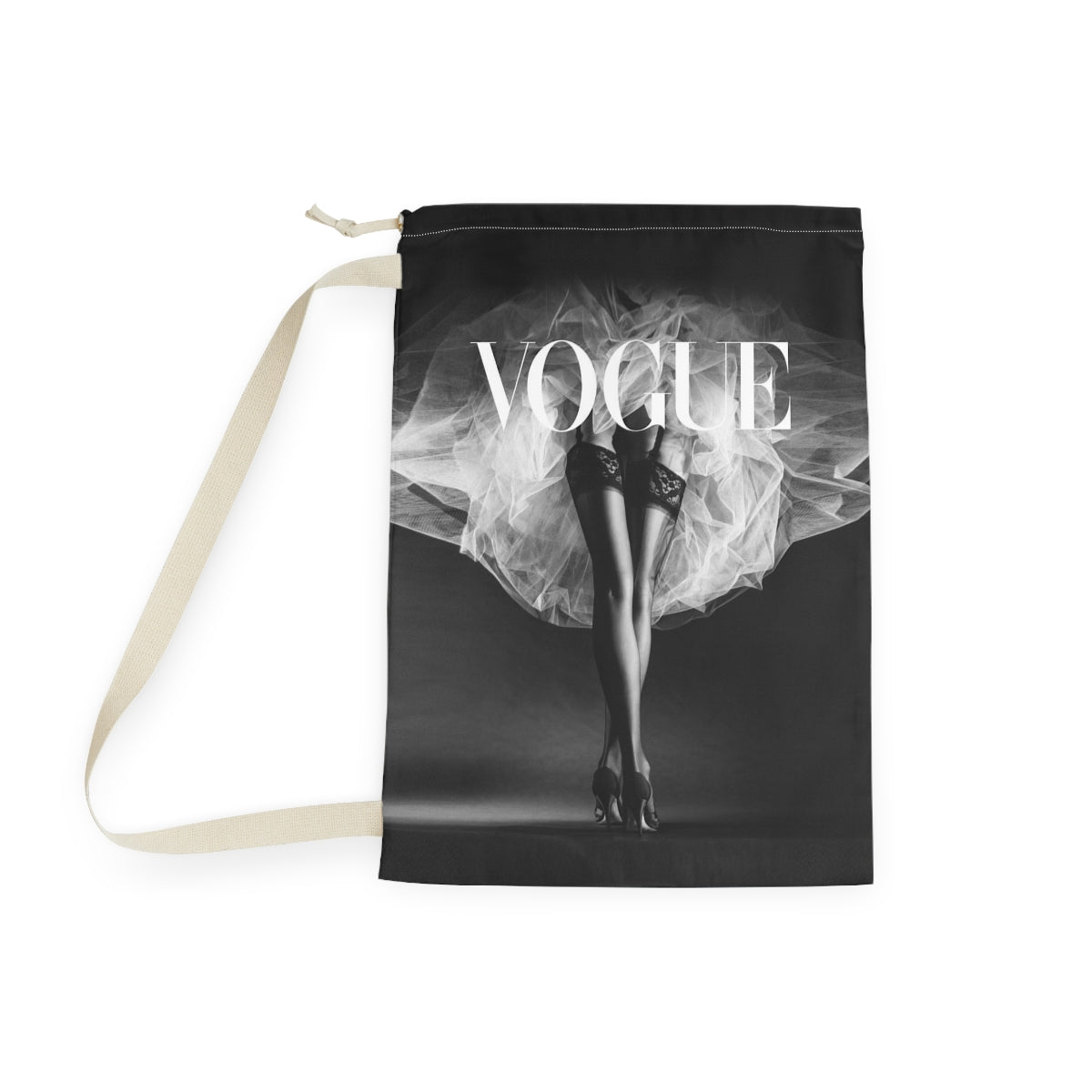 VOGUE Tutu Sack, Laundry Sack, Santa Sack, Dust Bag, Gift Sack - Black Stilletos