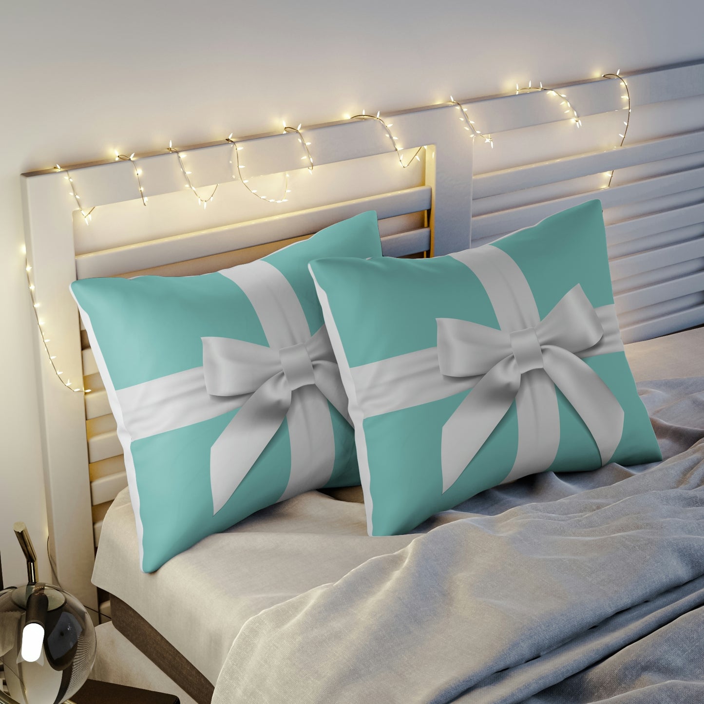 Personalized Little Blue Box Pillow Shams - Custom Designed Pillow Shams - Standard Size and King Size - Bed Pillow Covers