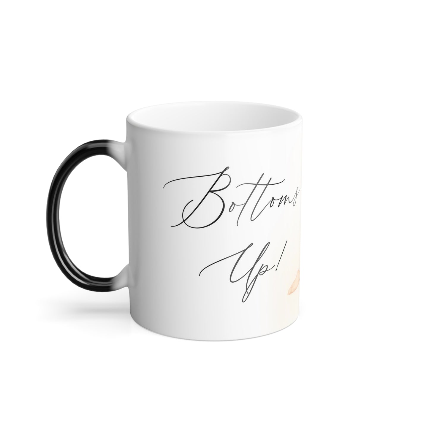 ADULT Bottoms Up Pinup Girl Magic Mug - 11oz Color Morphing Mug - Pinup Girl Bottoms Up Mug