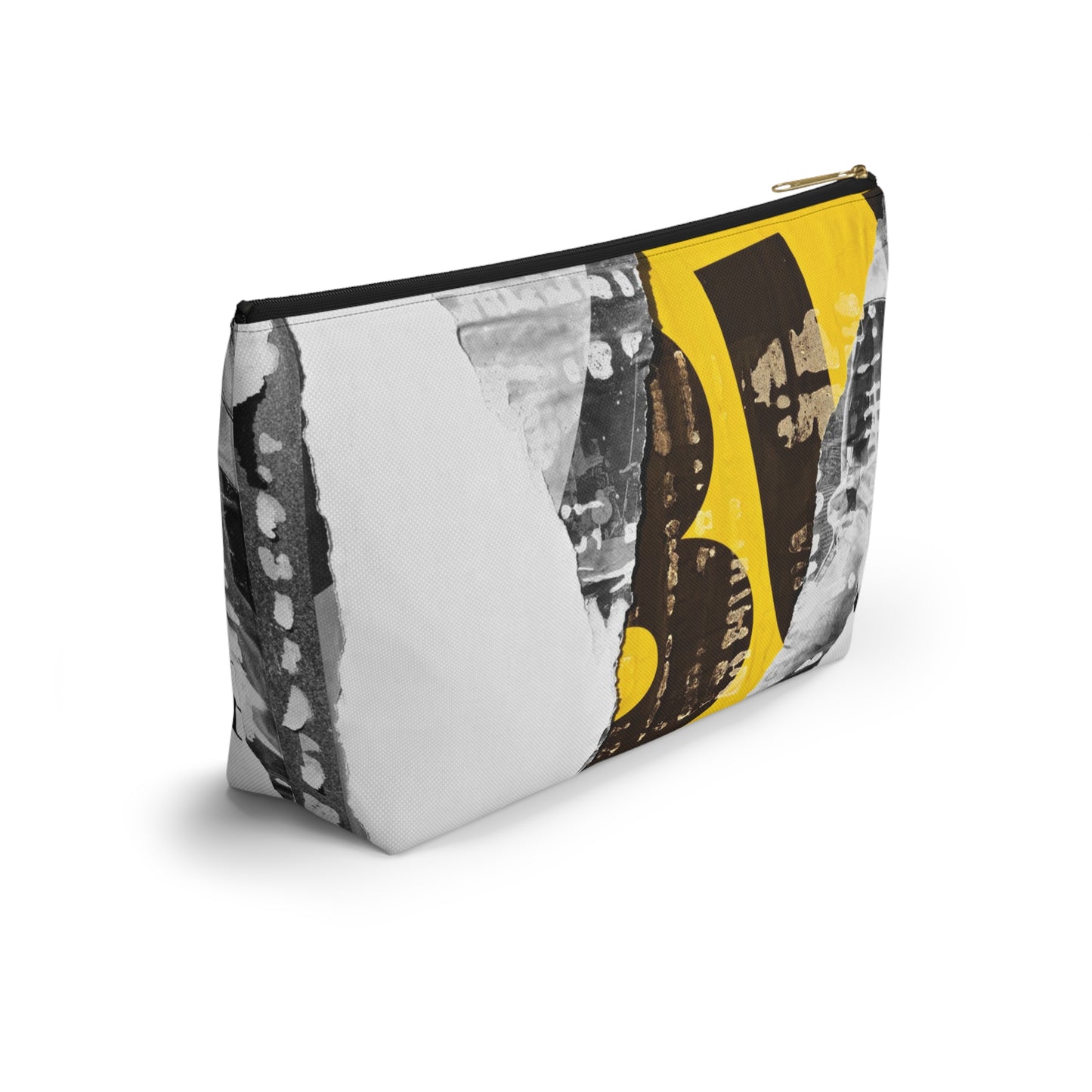 Urban Street Art Cosmetic Pouch w T-bottom, Accessory Pouch - Torn Poster Street Art Makeup Bag - BUS Bag 8