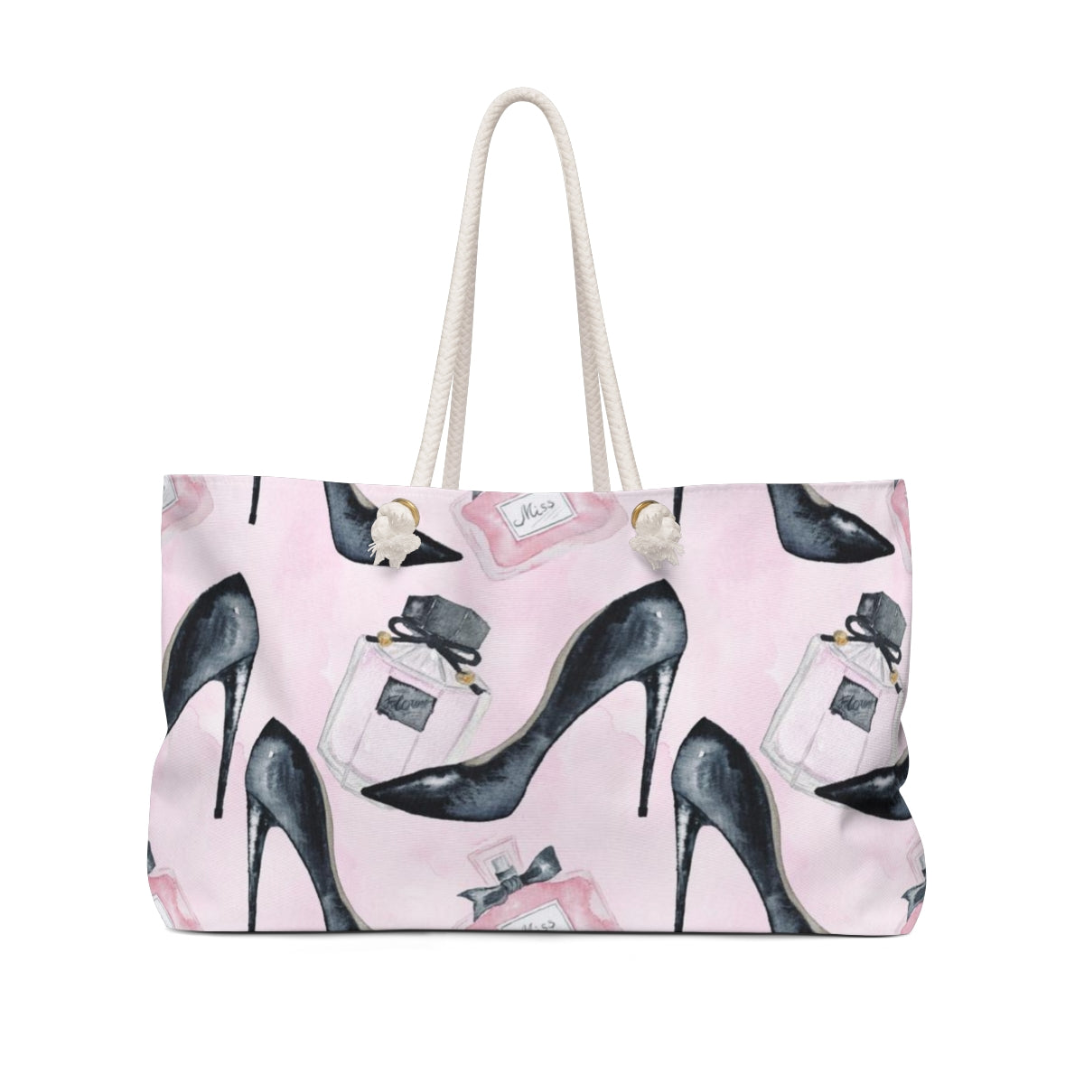 Pink Fashion Tote Bag, Weekender Bag - Stilettos and Perfume