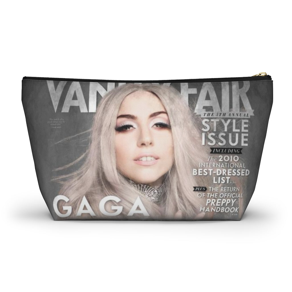 Lady Gaga Cosmetic Pouch w T-bottom, Accessory Pouch, Vanity Fair