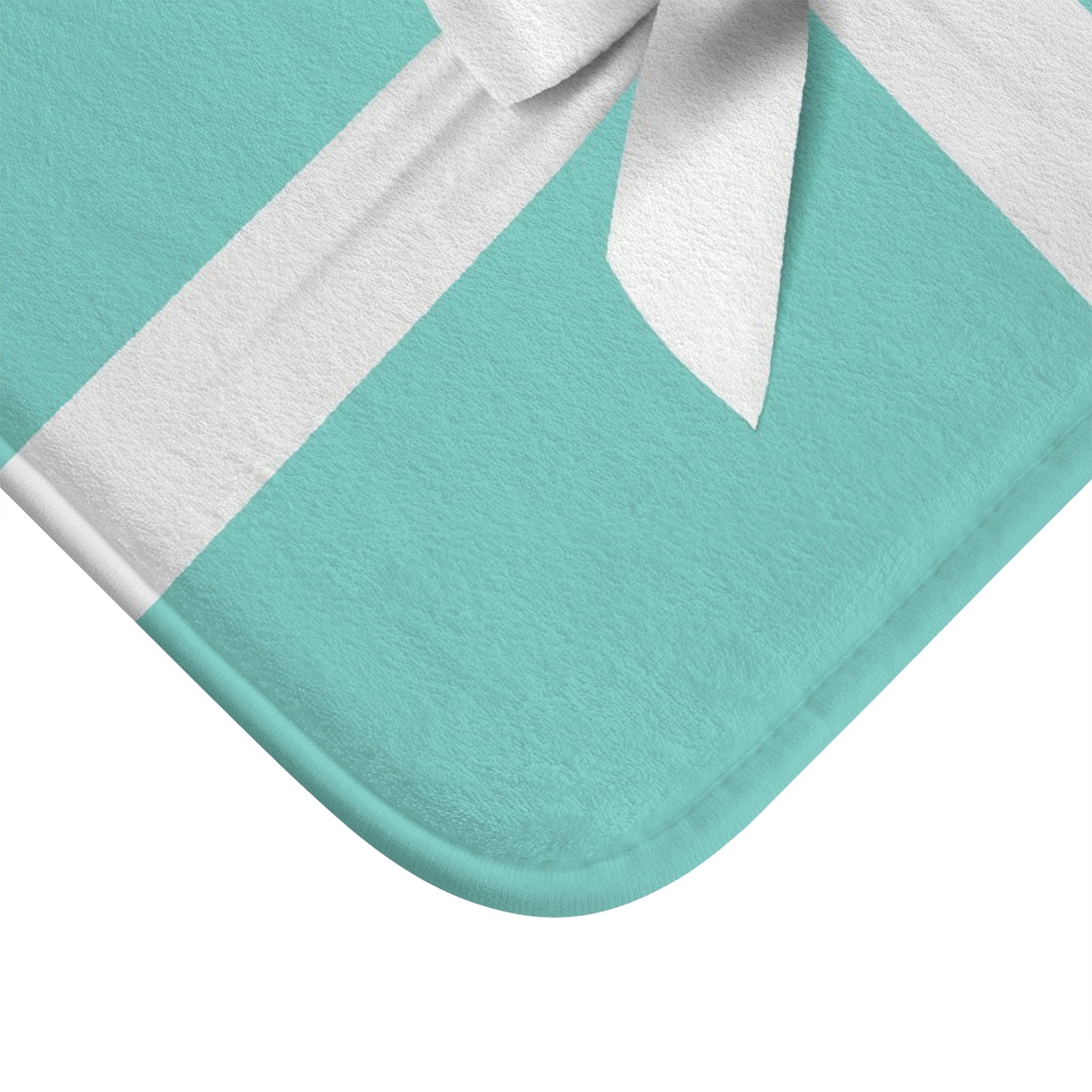 Personalized Little Blue Box Bath Mat - Your Name & Co. - Breakfast at Tiffany Inspired