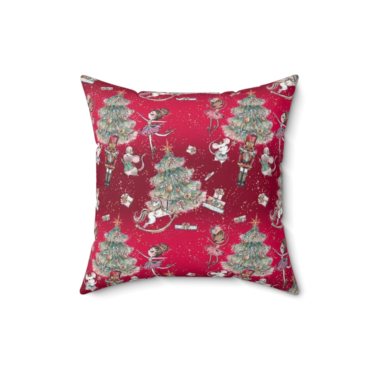 Nutcracker Ballet Pillow - Christmas Red Nutcracker Ballet Cushion