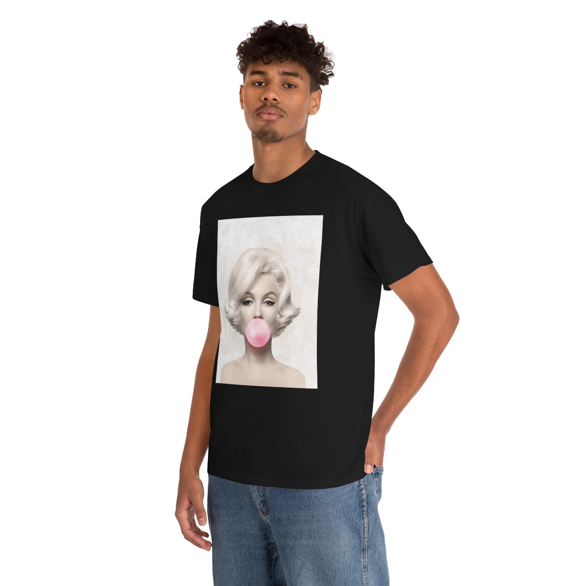 Black Marilyn Monroe Bubblegum Tee Shirt