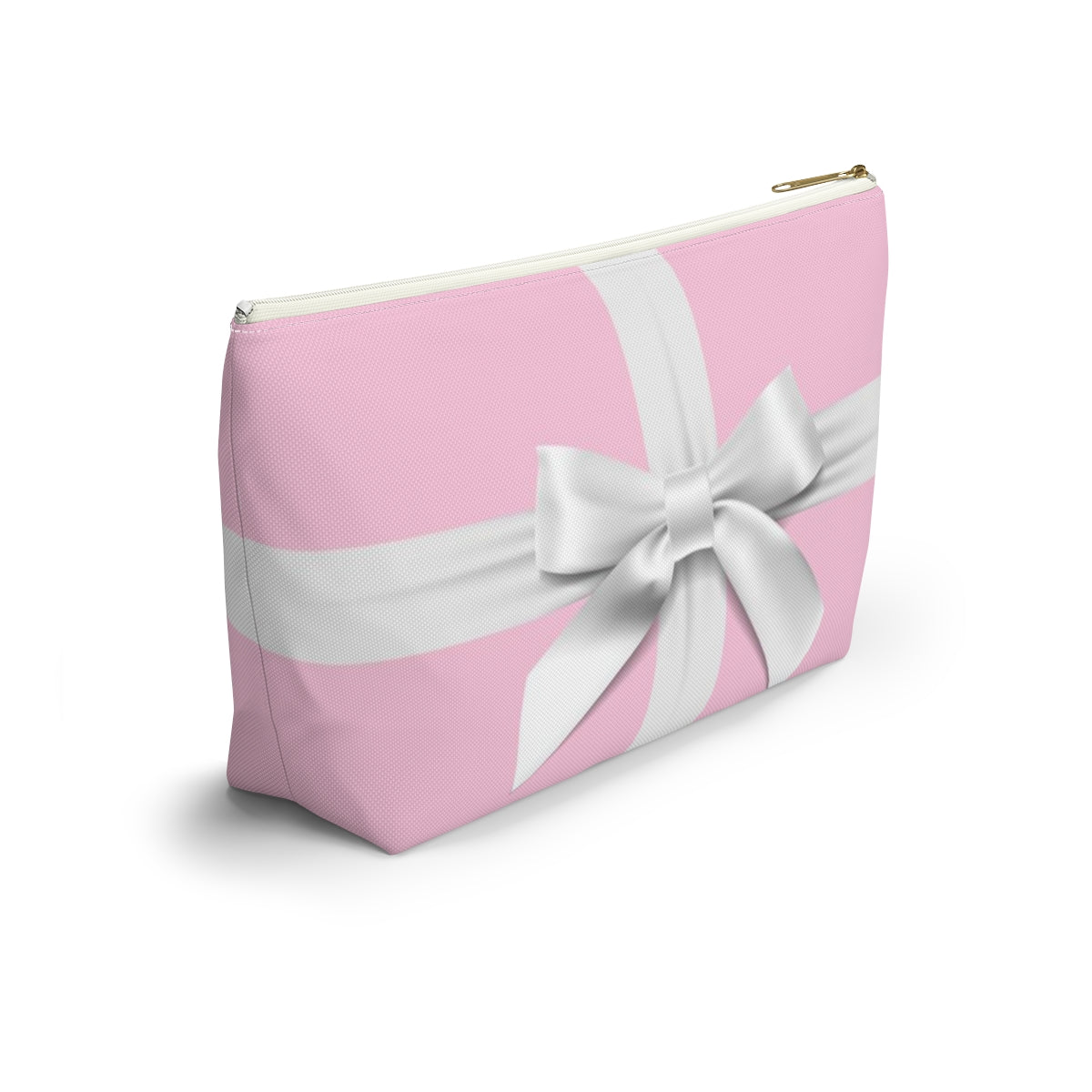 Little Pink Box Cosmetic Pouch w T-bottom, Accessory Pouch