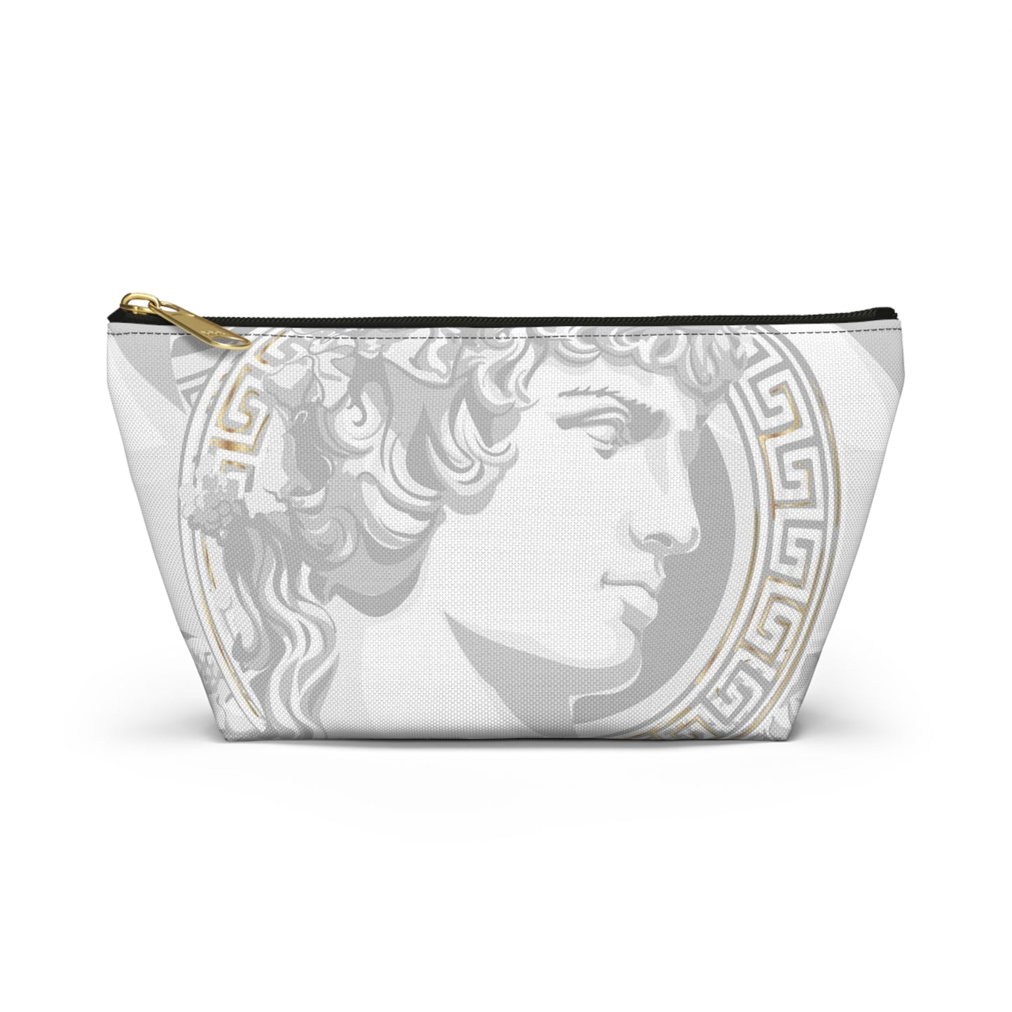 Greek God Antinous Cosmetic Pouch w T-bottom, Accessory Pouch - Greek God Makeup Bag, Roman Empire Cosmetic Pouch