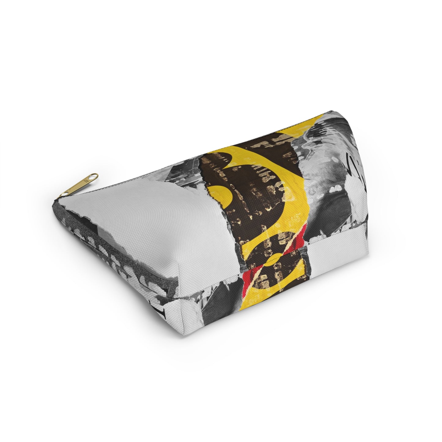 Urban Street Art Cosmetic Pouch w T-bottom, Accessory Pouch - Torn Poster Street Art Makeup Bag - BUS Bag 8