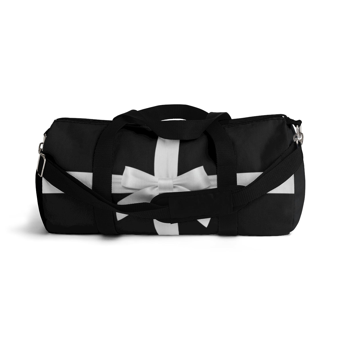 Personalized Little Black Box Duffel Bag - White Bow