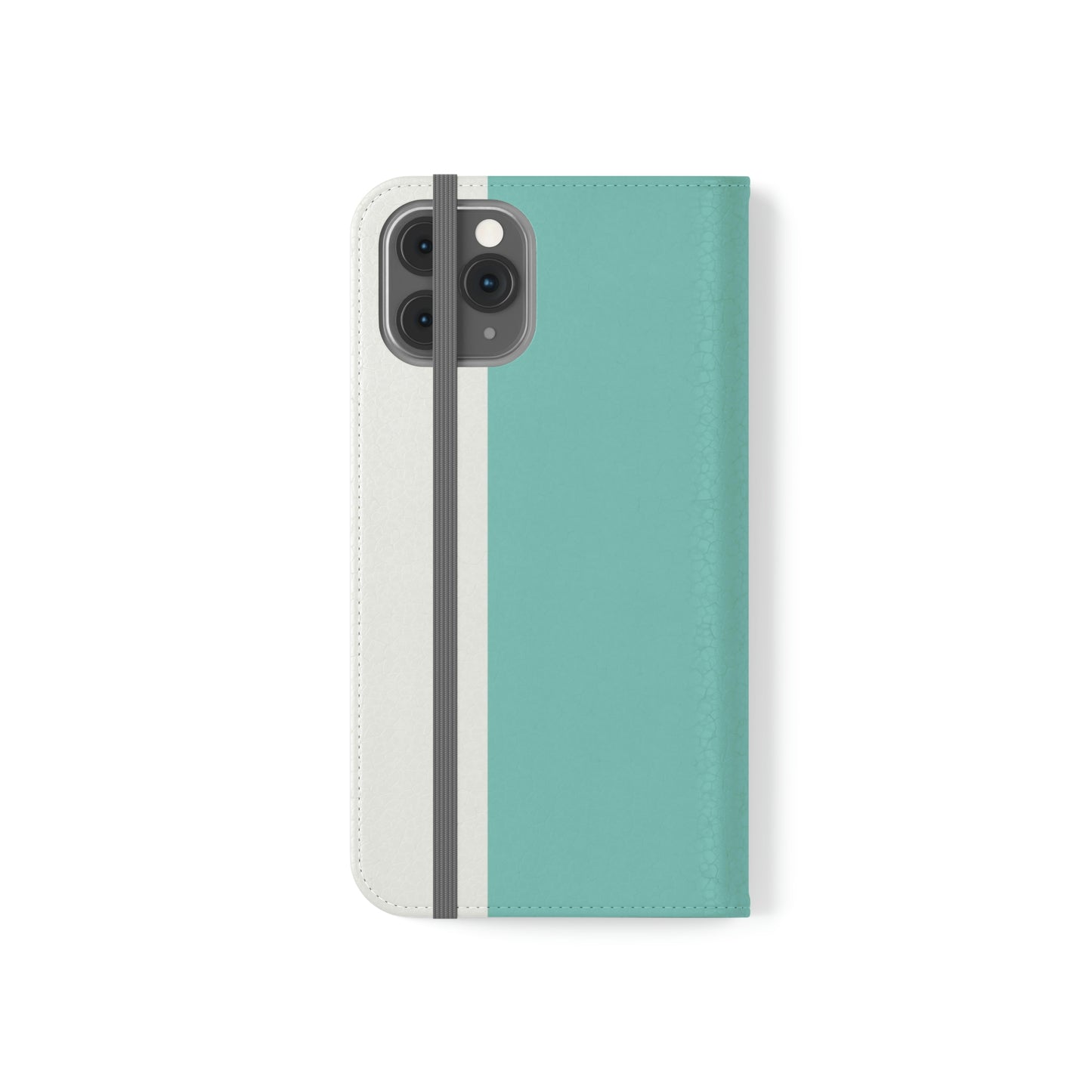 East West Color Block Phone Case, Blue Green Folio Phone Case, Breakfast at Tiffany Inspired Smart Phone Folding Case