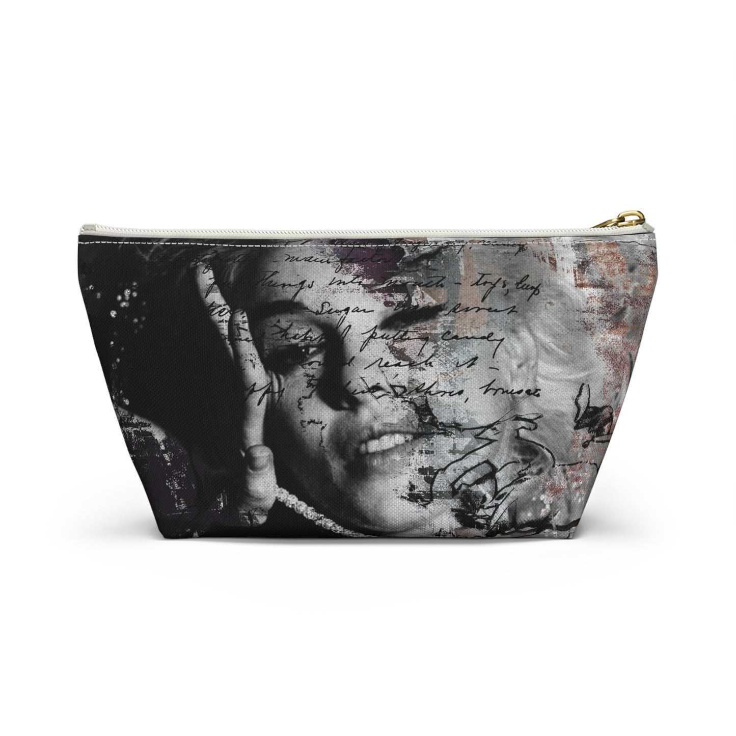 Lindsay Lohan Cosmetic Pouch w T-bottom, Accessory Pouch - Lindsay Lohan as Marilyn Monroe Abstract Makeup Bag