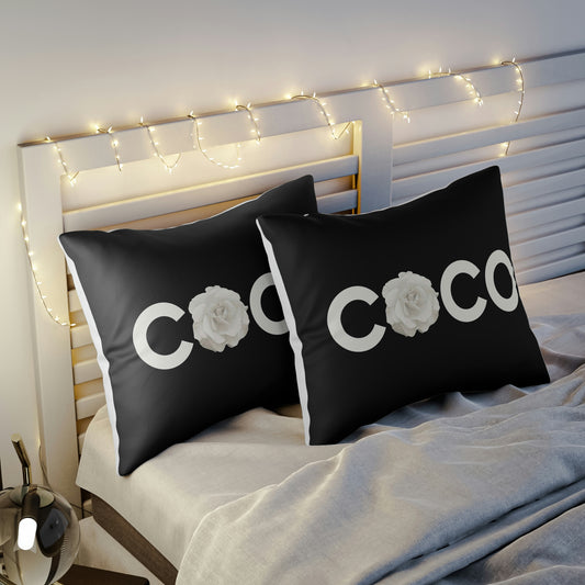 COCO Rose Pillow Sham - Custom Designed Pillow Shams - Personalized Pillow Shams - Your Name Bed Pillow Covers