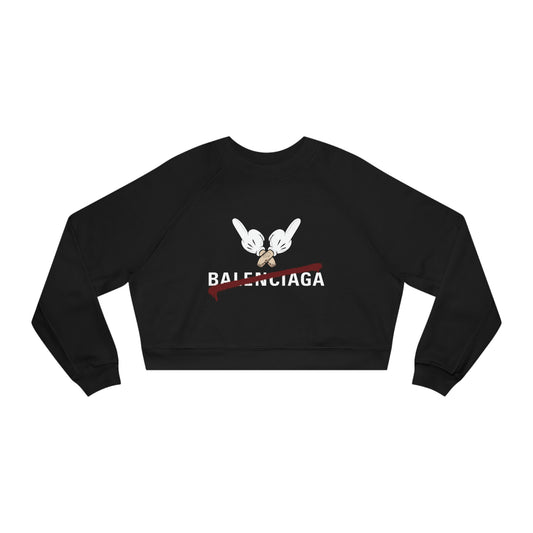 CANCEL BALENCIAGA Adult Crop Sweatshirt, Cropped Pullover, Crop Fleece, Crop Top - F*ck Balenciaga