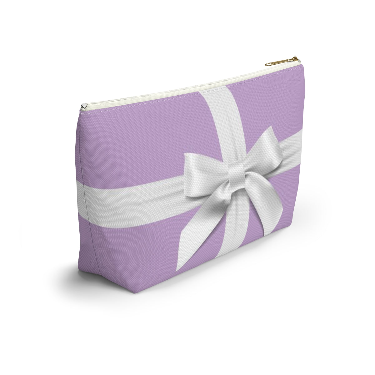 Little Lavender Box Cosmetic Pouch w T-bottom, Accessory Pouch