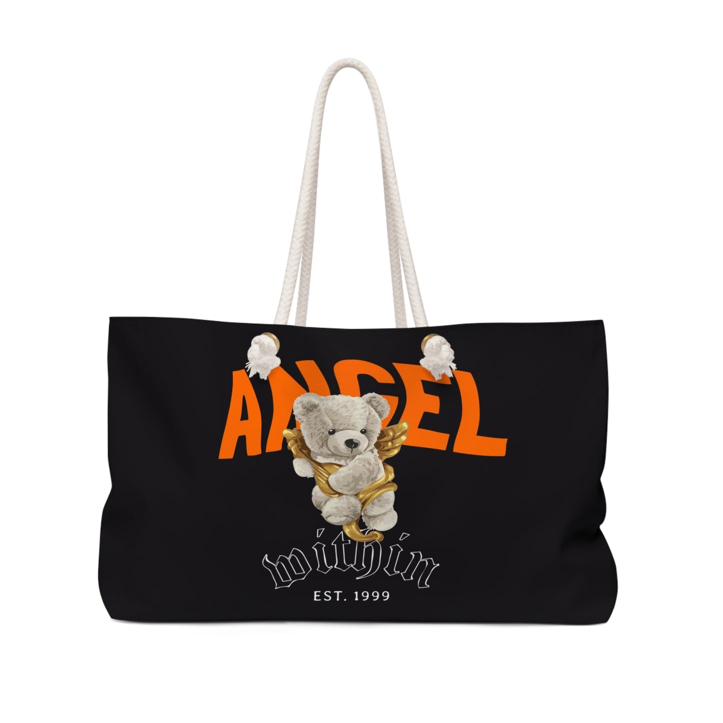 Angel Bear Tote, Weekender Bag - Angel Within Teddy Bear with Wings