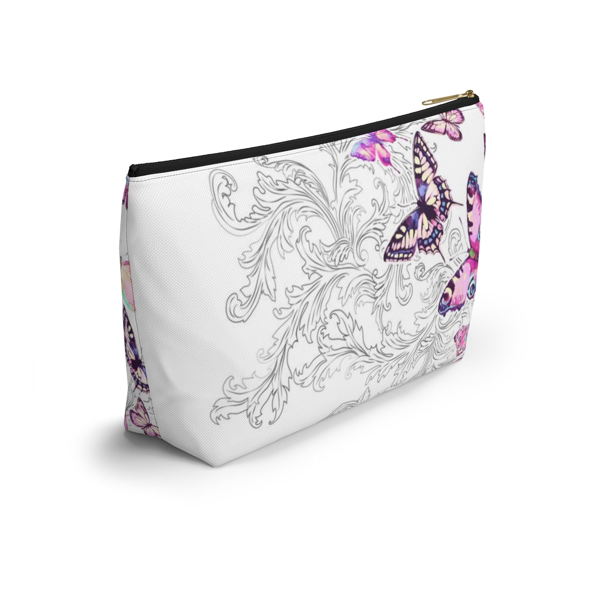 Butterfly Pouch w T-bottom, Accessory Pouch - Scroll