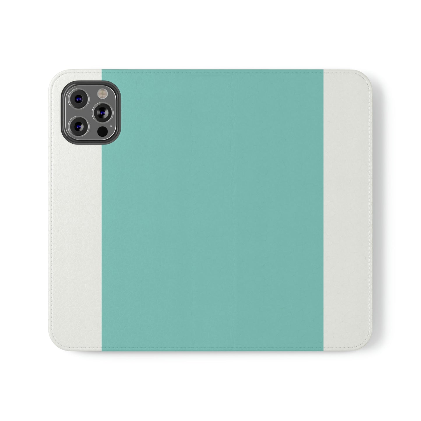 East West Color Block Phone Case, Blue Green Folio Phone Case, Breakfast at Tiffany Inspired Smart Phone Folding Case