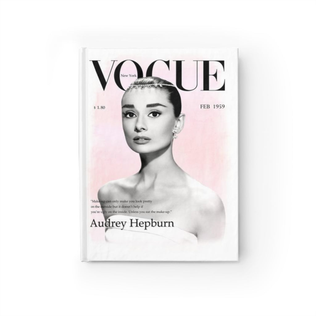 VOGUE Audrey Hepburn Journal - Ruled Line, Pink