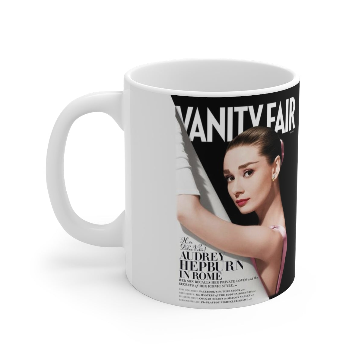 Audrey Hepburn Mug Mug 11oz - Audrey Hepburn Vanity Fair Color Block Mug