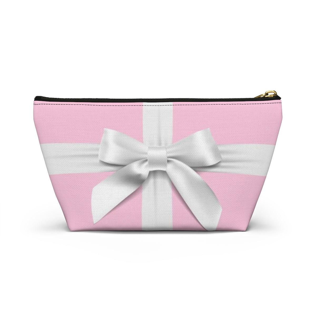 Little Pink Box Cosmetic Pouch w T-bottom, Accessory Pouch