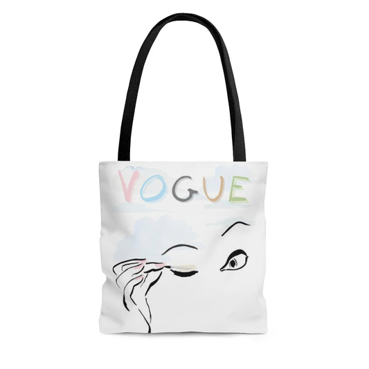 VOGUE Tote Bag, Watercolor Makeup