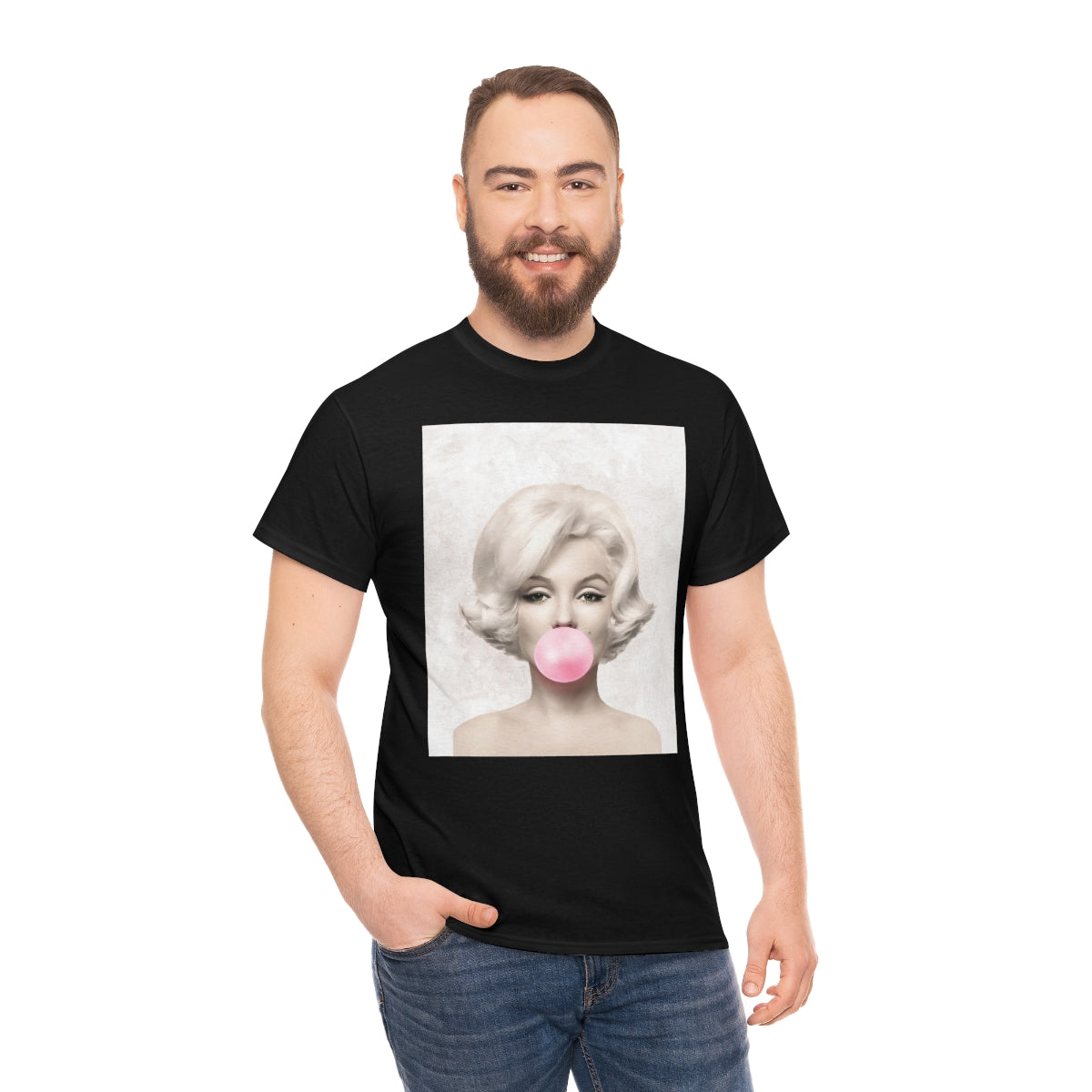 Black Marilyn Monroe Bubblegum Tee Shirt