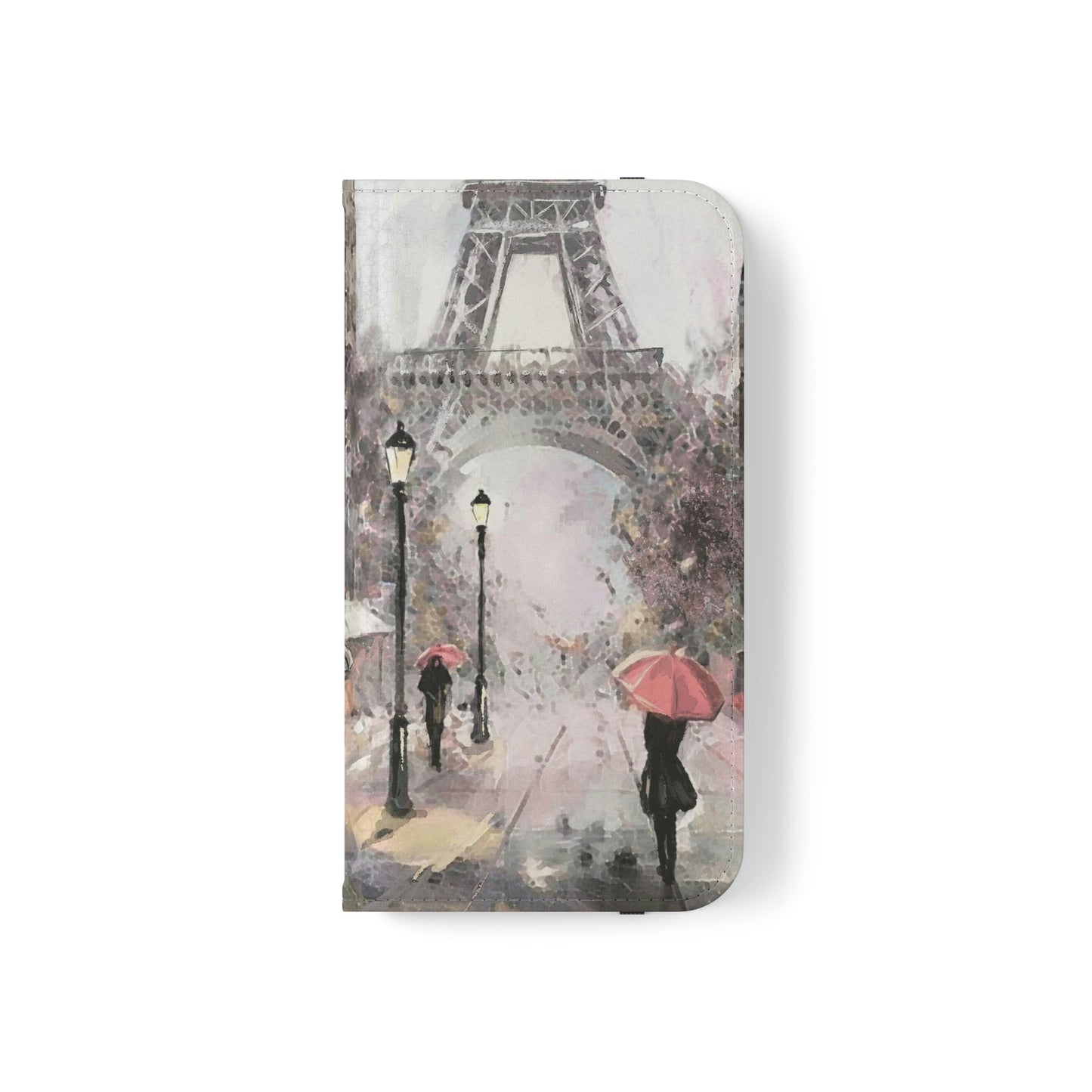 Personalized Eiffel Tower Paris Painting Phone Case, Folio Phone Case, Paris France Smart Phone Folding Case