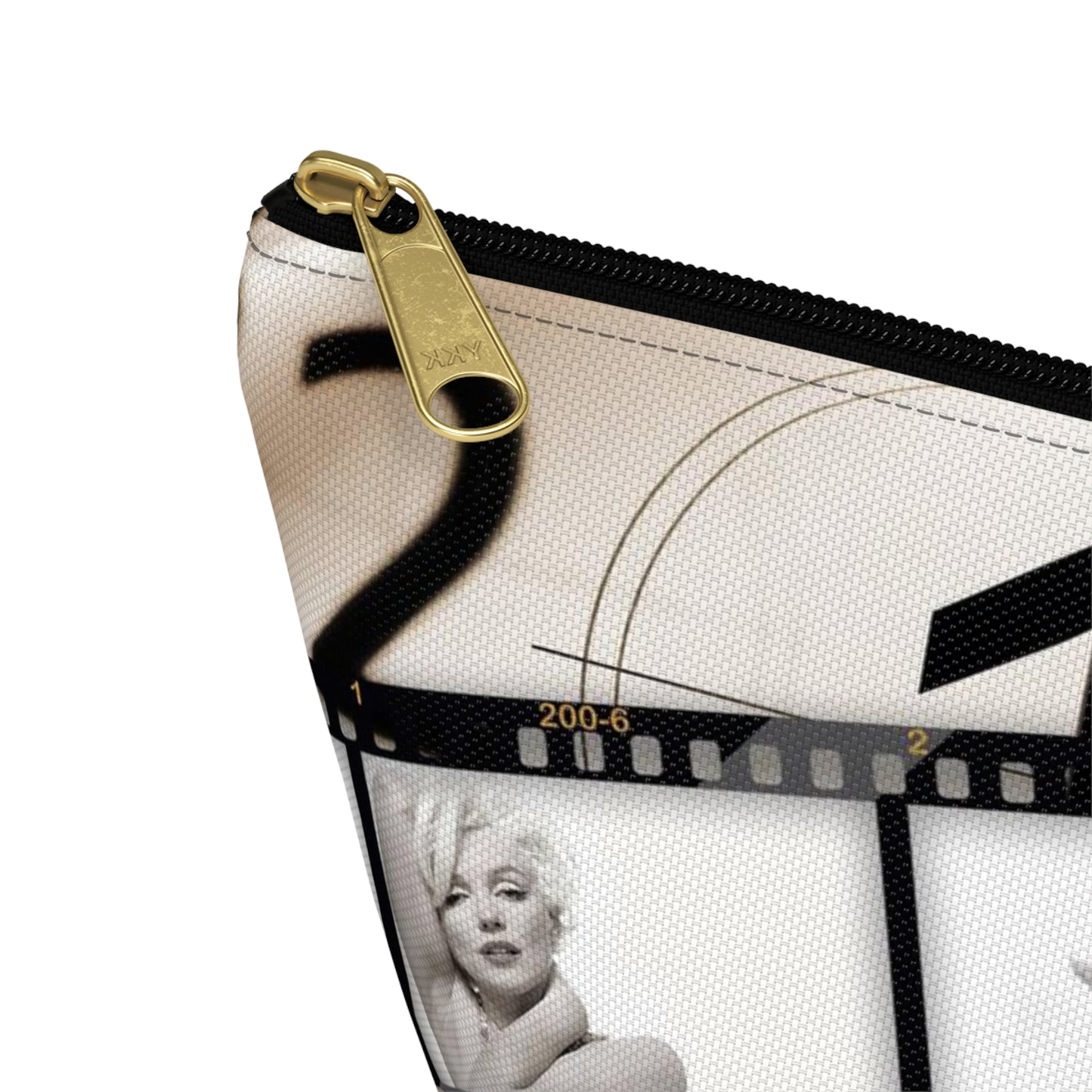 Marilyn Monroe Cosmetic Pouch w T-bottom, Accessory Pouch - Marilyn on Film Makeup Bag