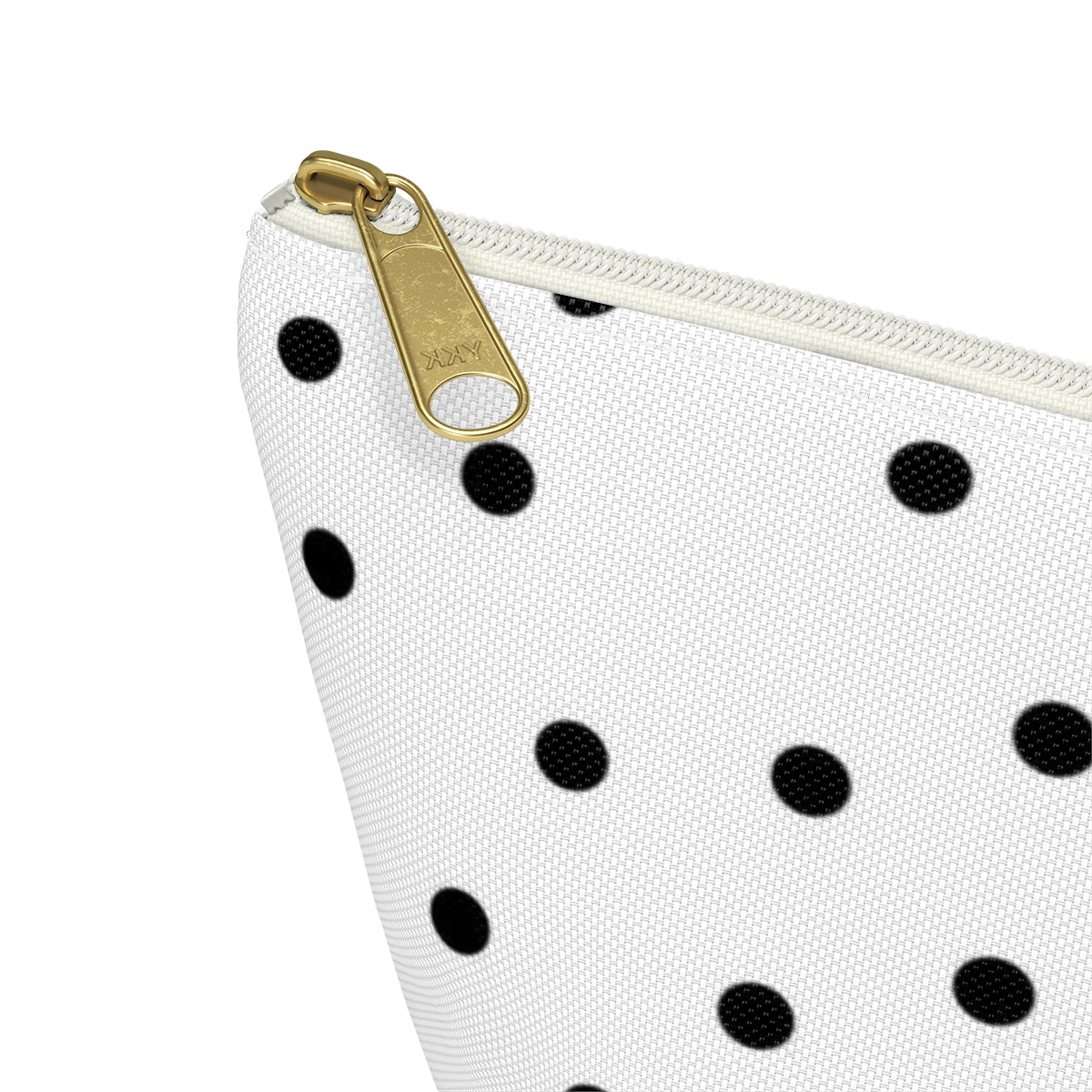 Personalized Champaign Cosmetic Pouch w T-bottom, Accessory Pouch, Celebration Polka Dot