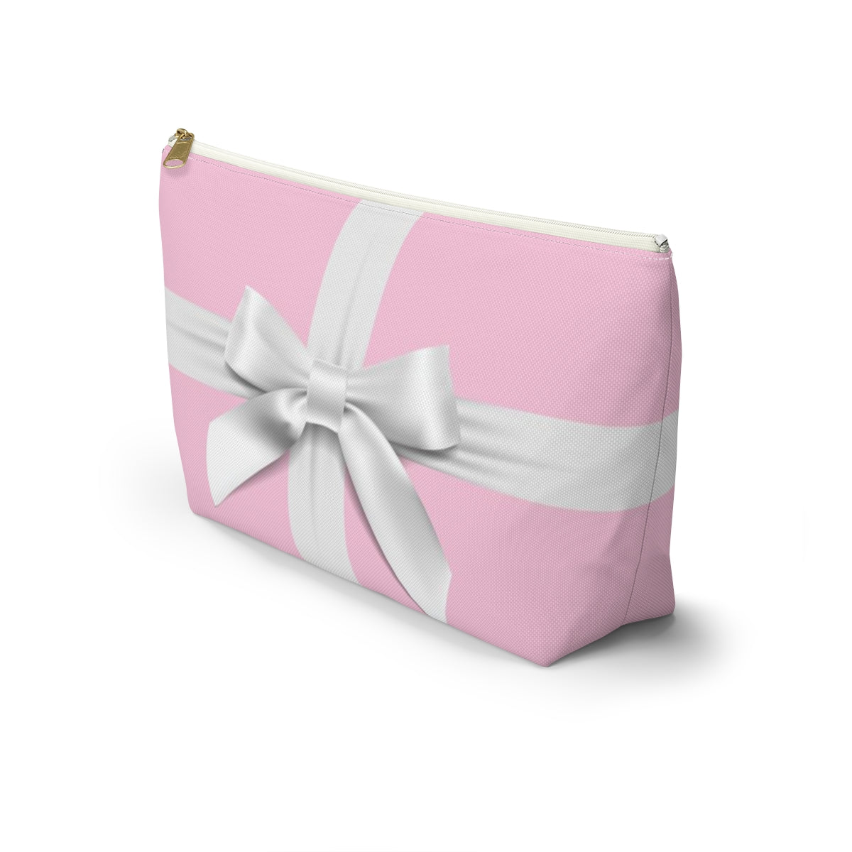 Little Pink Box Cosmetic Pouch w T-bottom, Accessory Pouch