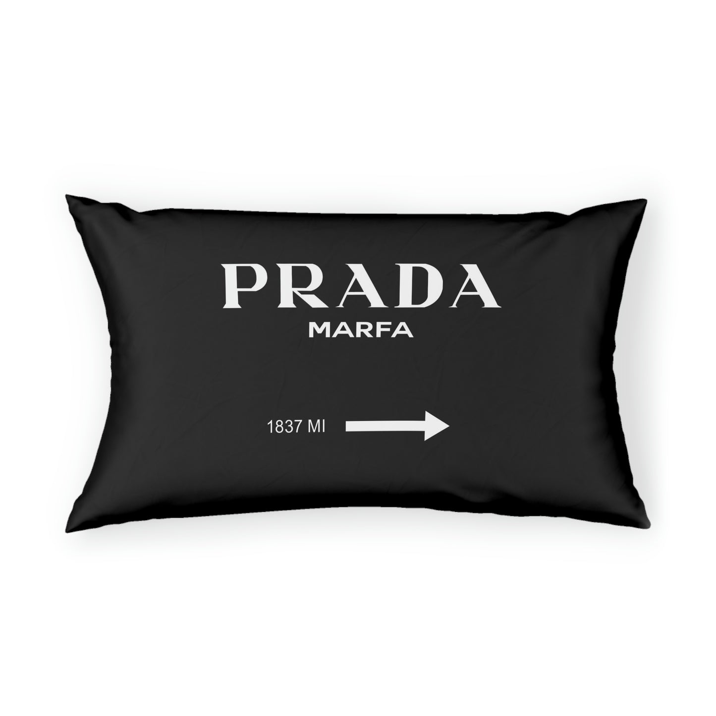 Gossip Girl 1837 MILES to MARFA Black Pillow Sham - Custom Designed Pillow Sham - Personalized Pillow Sham - Bed Pillow Covers