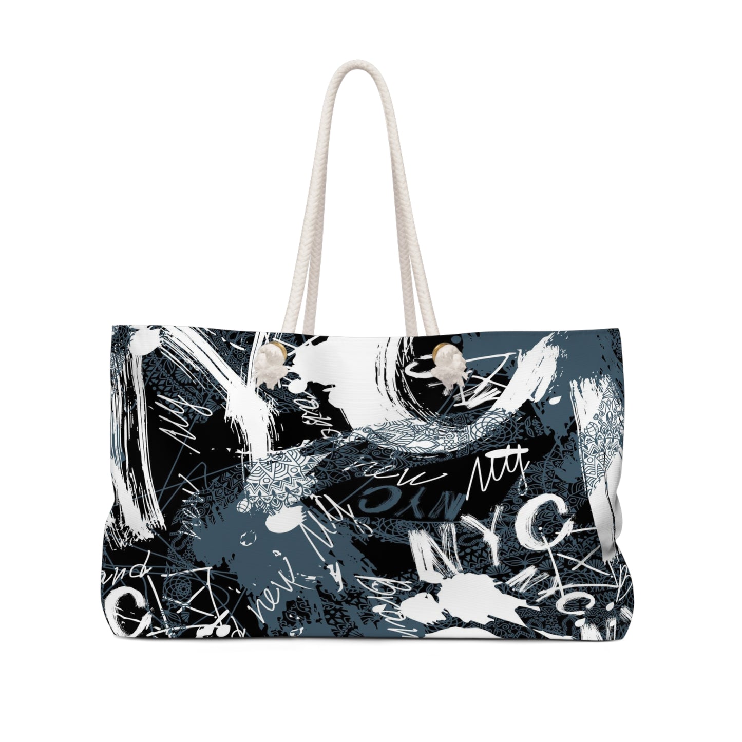 Urban Street Art Bag, Weekender Bag, Rope Tote - Torn Poster Street Art Tote - New NYC Bag