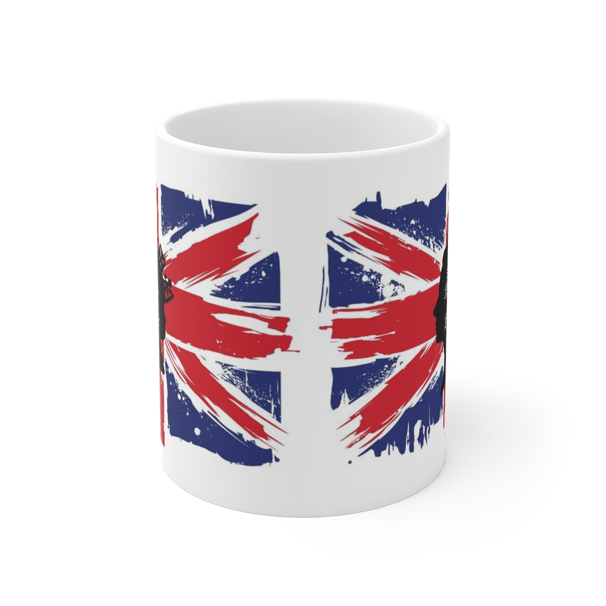 London Bridge has Fallen Mug Mug 11oz, Queen Elizabeth, British Flag