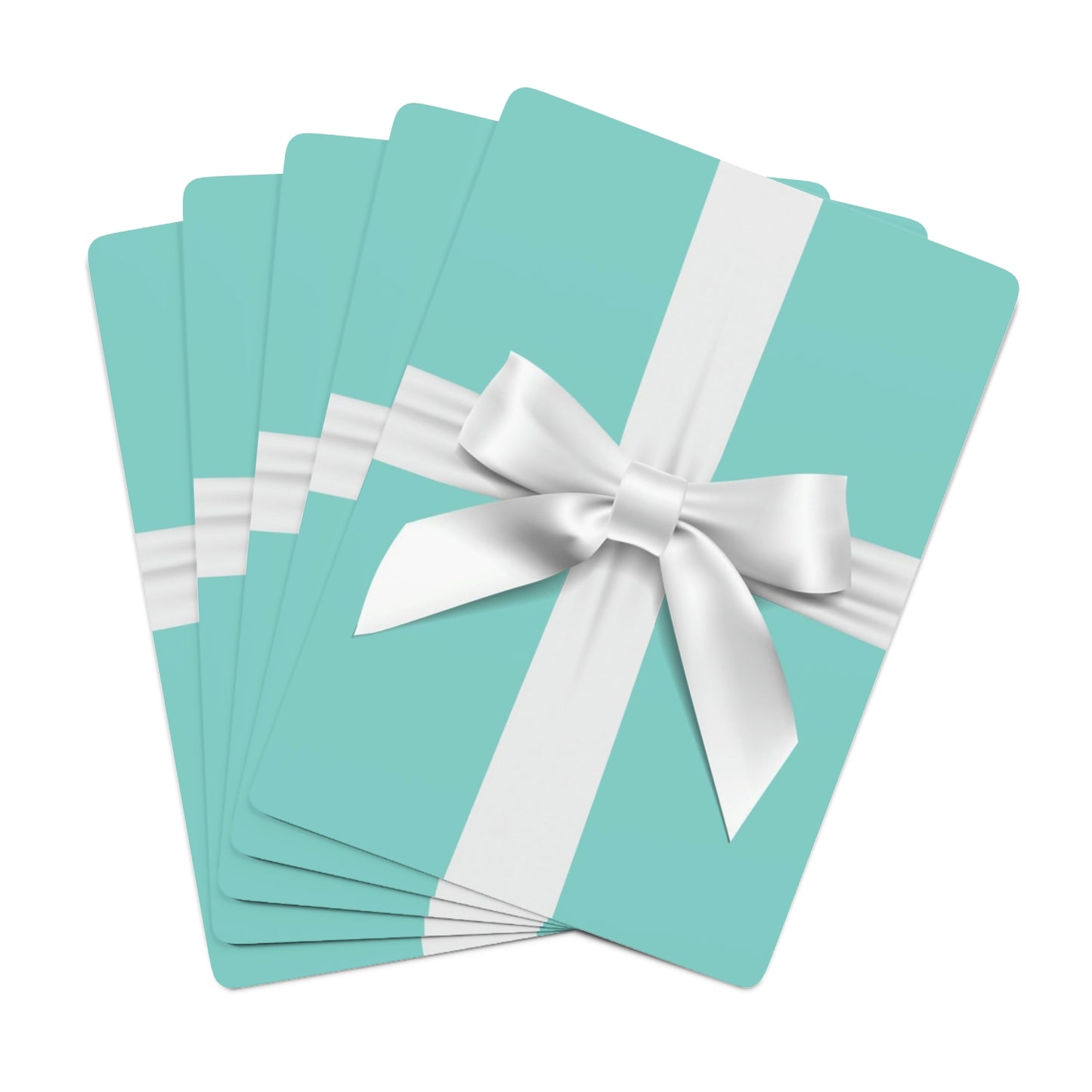 Personalized Little Blue Box Poker Cards - Robin Egg Blue Playing Cards - Breakfast at Tiffany Inspired - Your Name & Co.