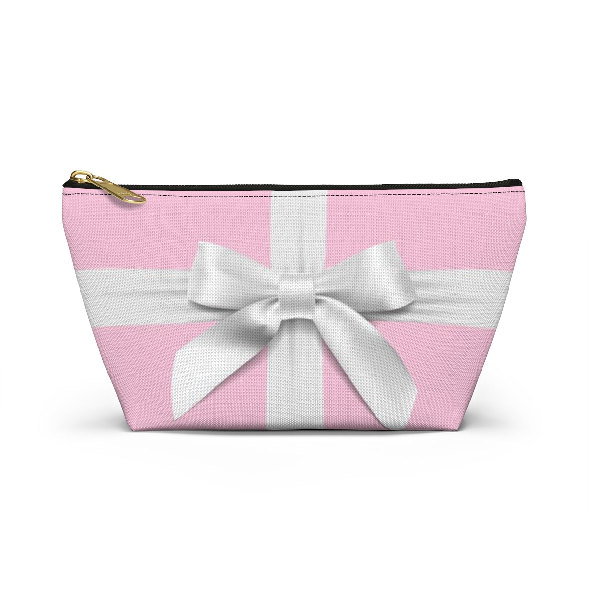 Little Pink Box Cosmetic Pouch w T-bottom, Accessory Pouch