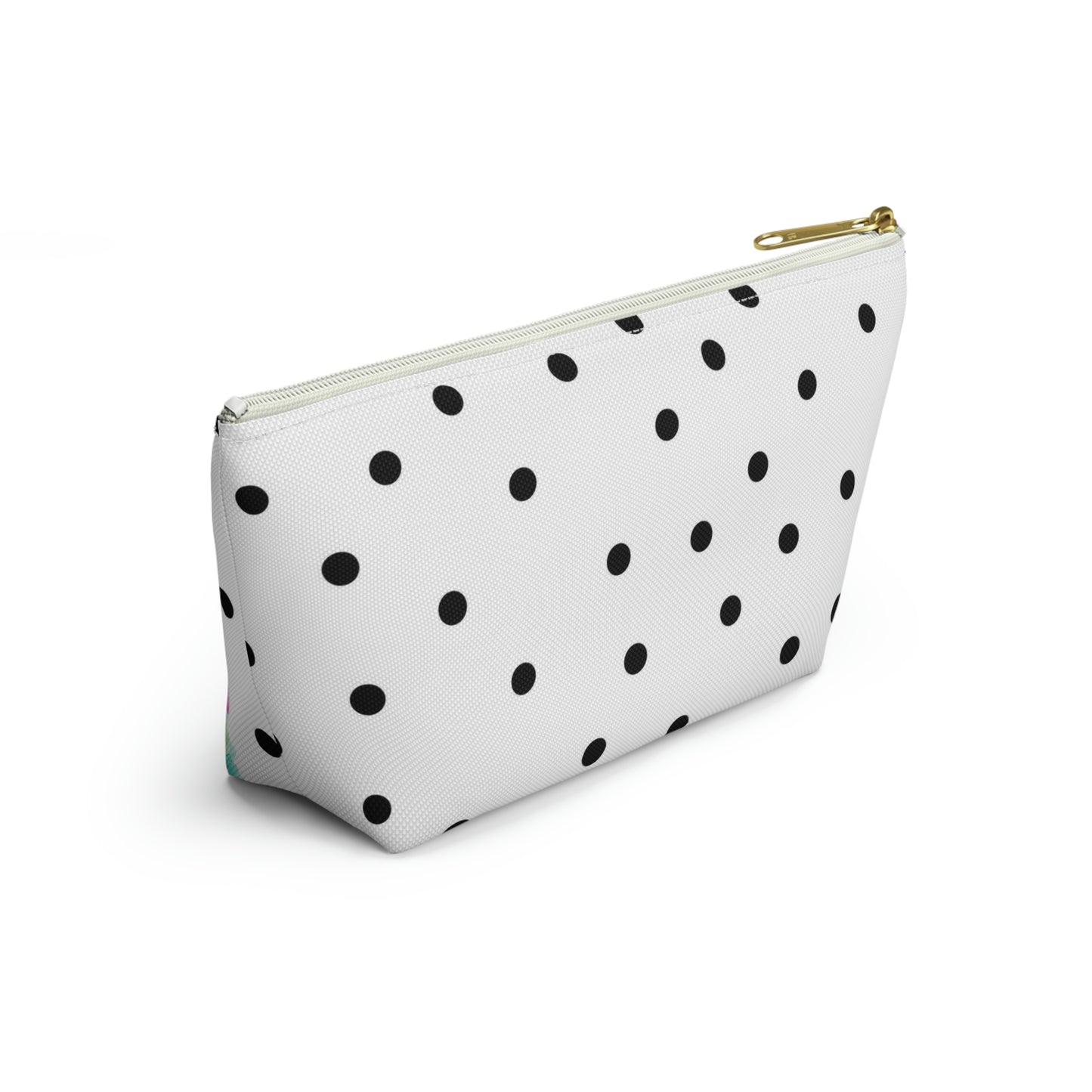 Personalized Macarons Cosmetic Pouch w T-bottom, Accessory Pouch, Macaron Polka Dot