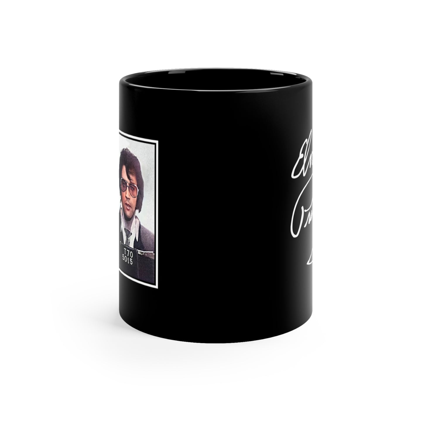 Elvis Presley Mugshot Mug -  11oz Black - Elvis Presley Autograph Mug