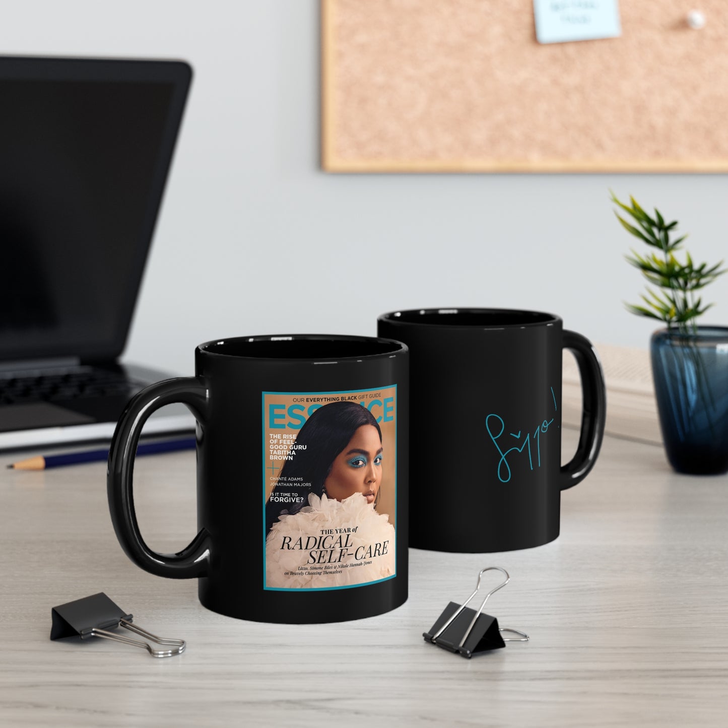 Lizzo ESSENCE Magazine Cover Mug - 11oz Black Mug - Lizzo Autograph Mug