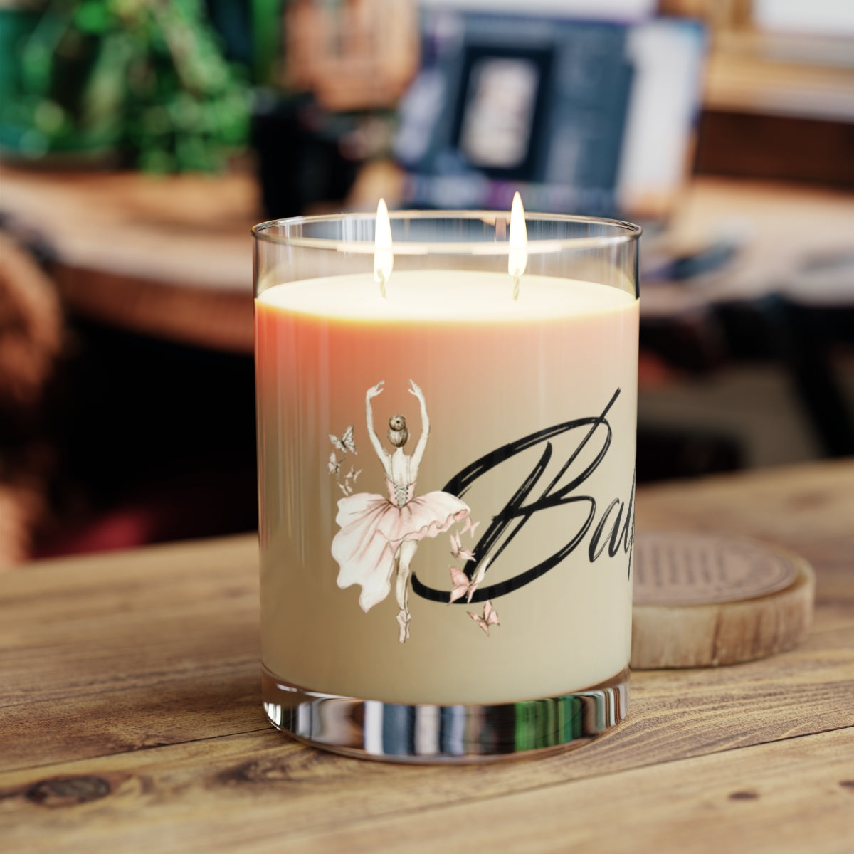 Personalized Ballet Scented Candle - Full Glass, 11oz - Pirouette