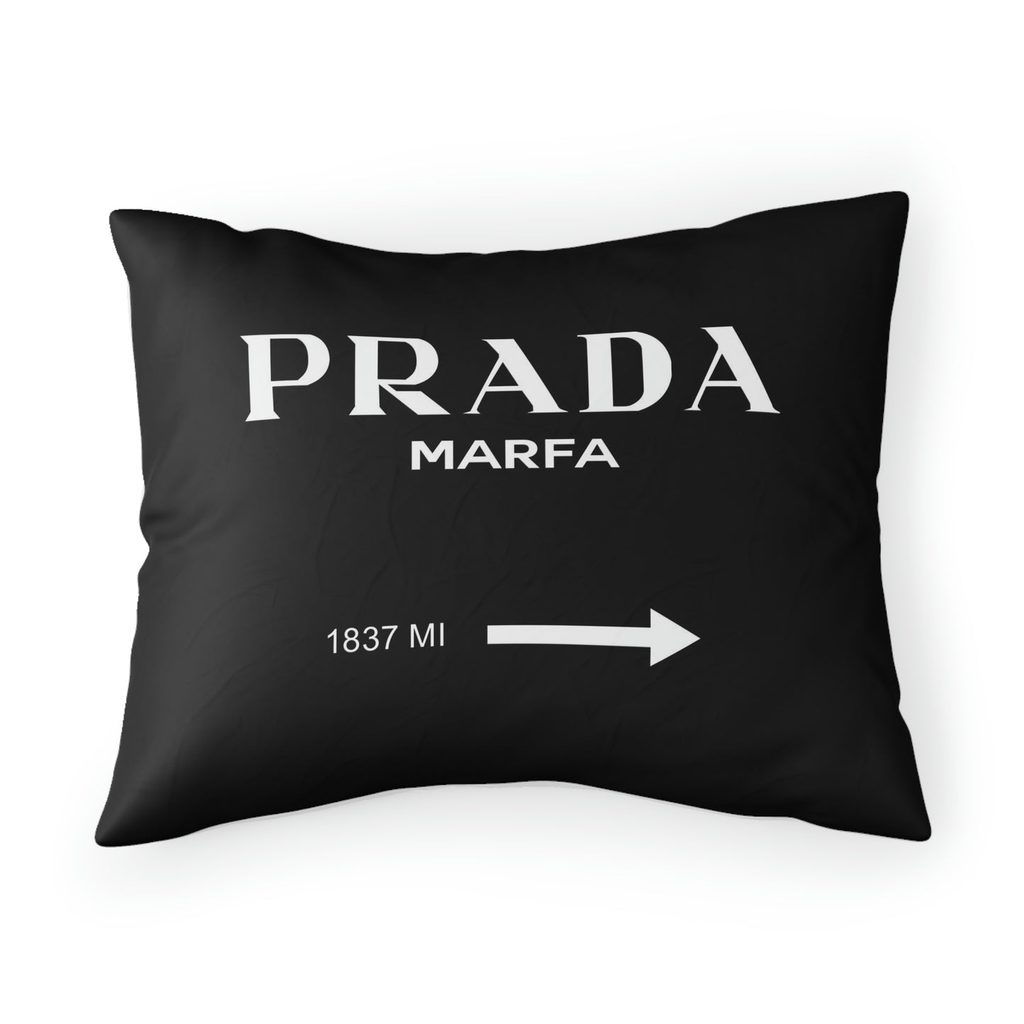 Gossip Girl 1837 MILES to MARFA Black Pillow Sham - Custom Designed Pillow Sham - Personalized Pillow Sham - Bed Pillow Covers