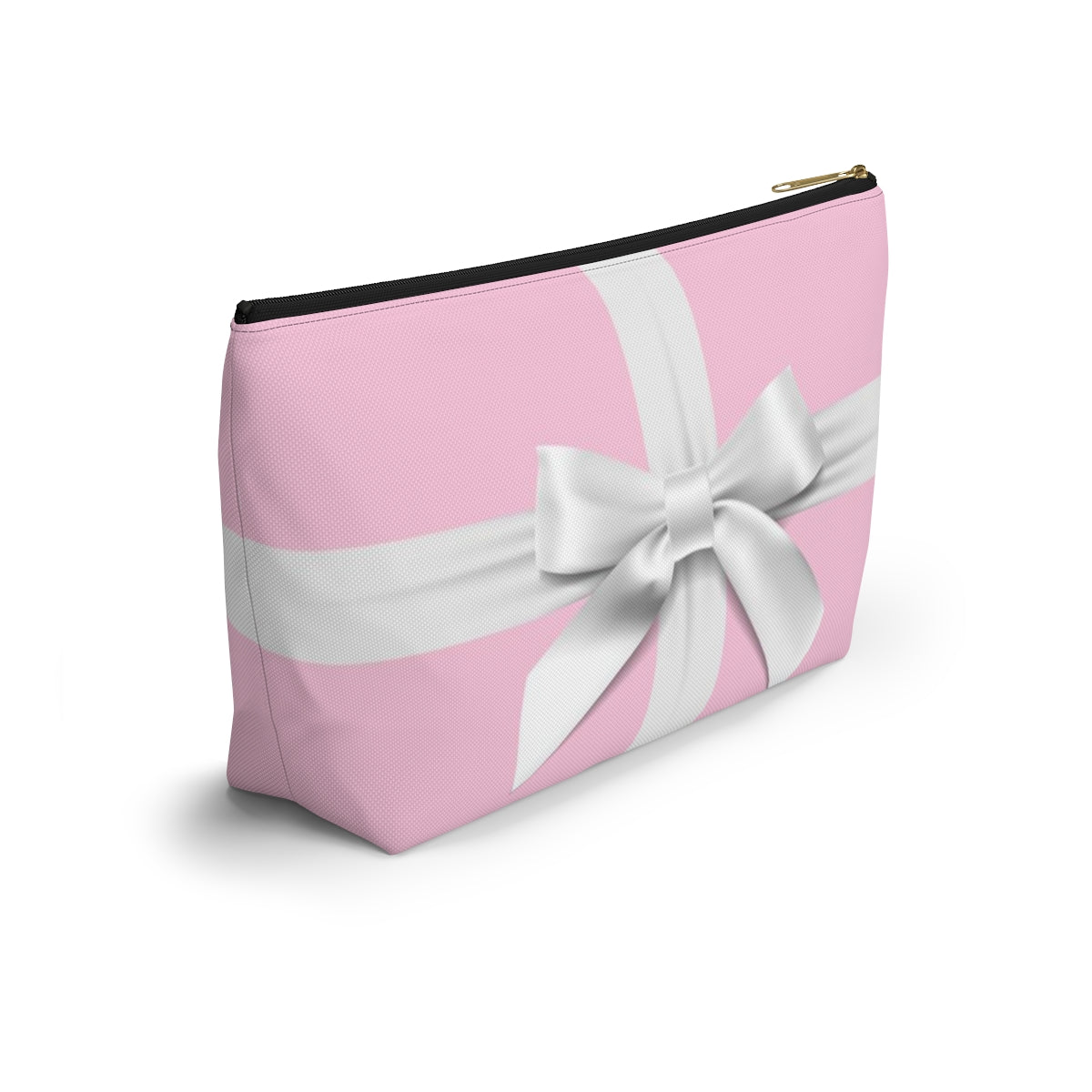 Little Pink Box Cosmetic Pouch w T-bottom, Accessory Pouch