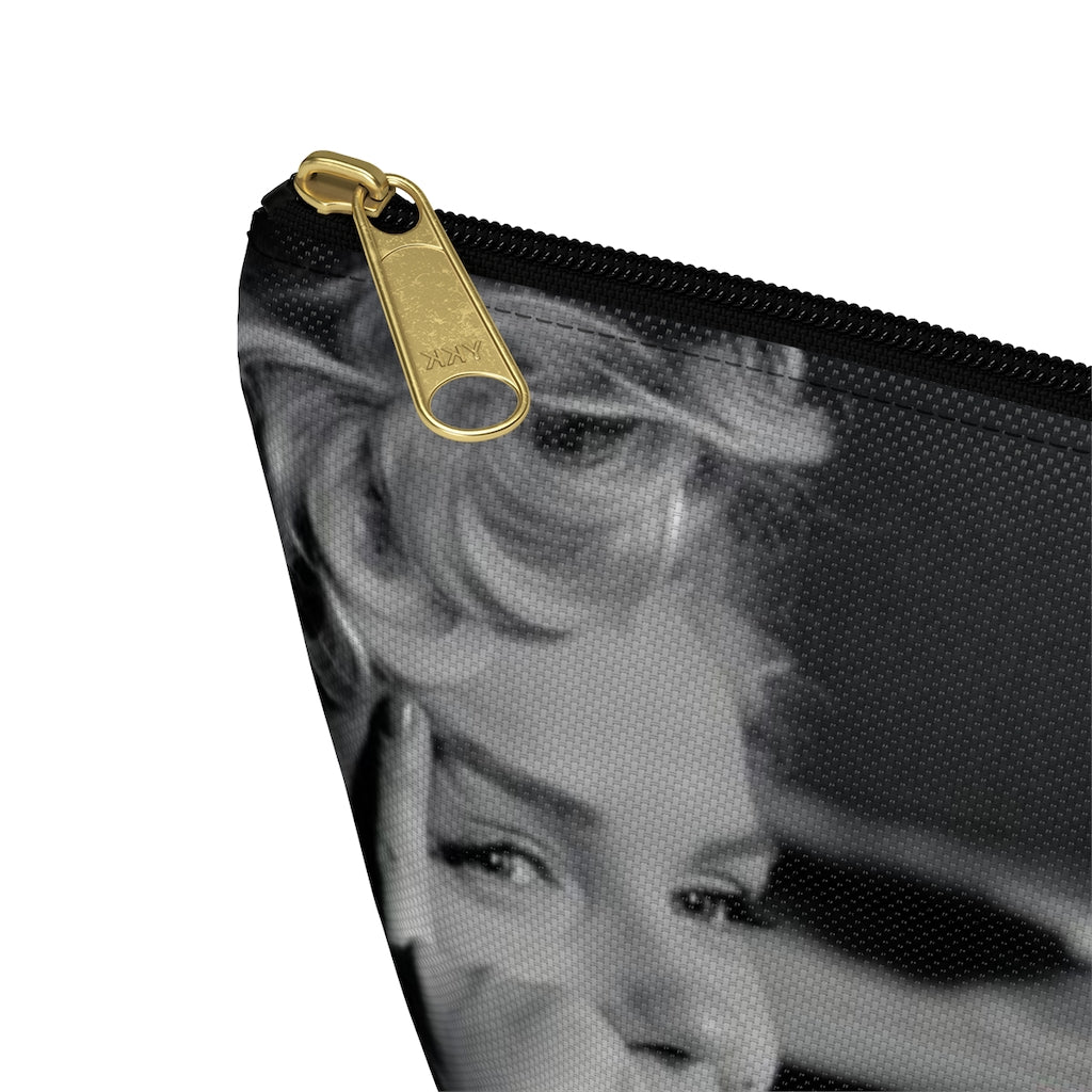 Marilyn Monroe Cosmetic Pouch w T-bottom, Accessory Pouch, Hot Pink Signature