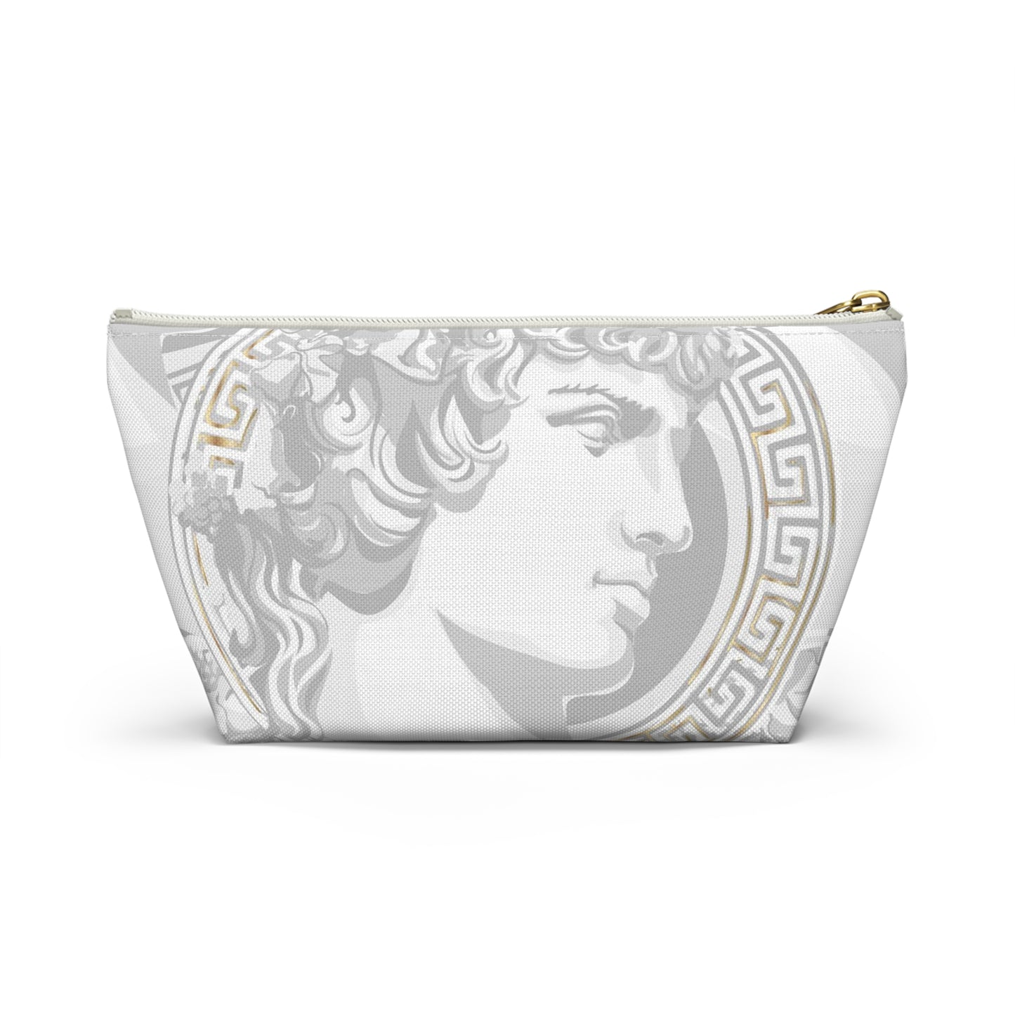 Greek God Antinous Cosmetic Pouch w T-bottom, Accessory Pouch - Greek God Makeup Bag, Roman Empire Cosmetic Pouch