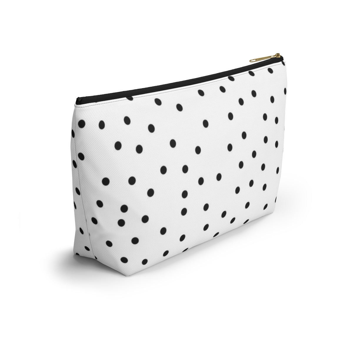 Personalized World's Best Teacher Cosmetic Pouch w T-bottom, Accessory Pouch, Pink Leopard Apple Dot