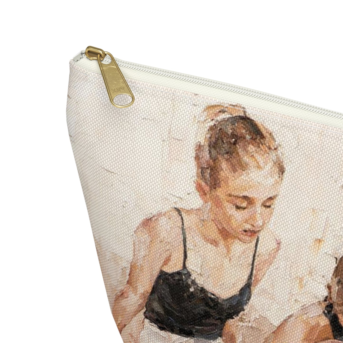 Ballet Cosmetic Pouch w T-bottom, Accessory Pouch - Ballerina Sisters Oil Painting