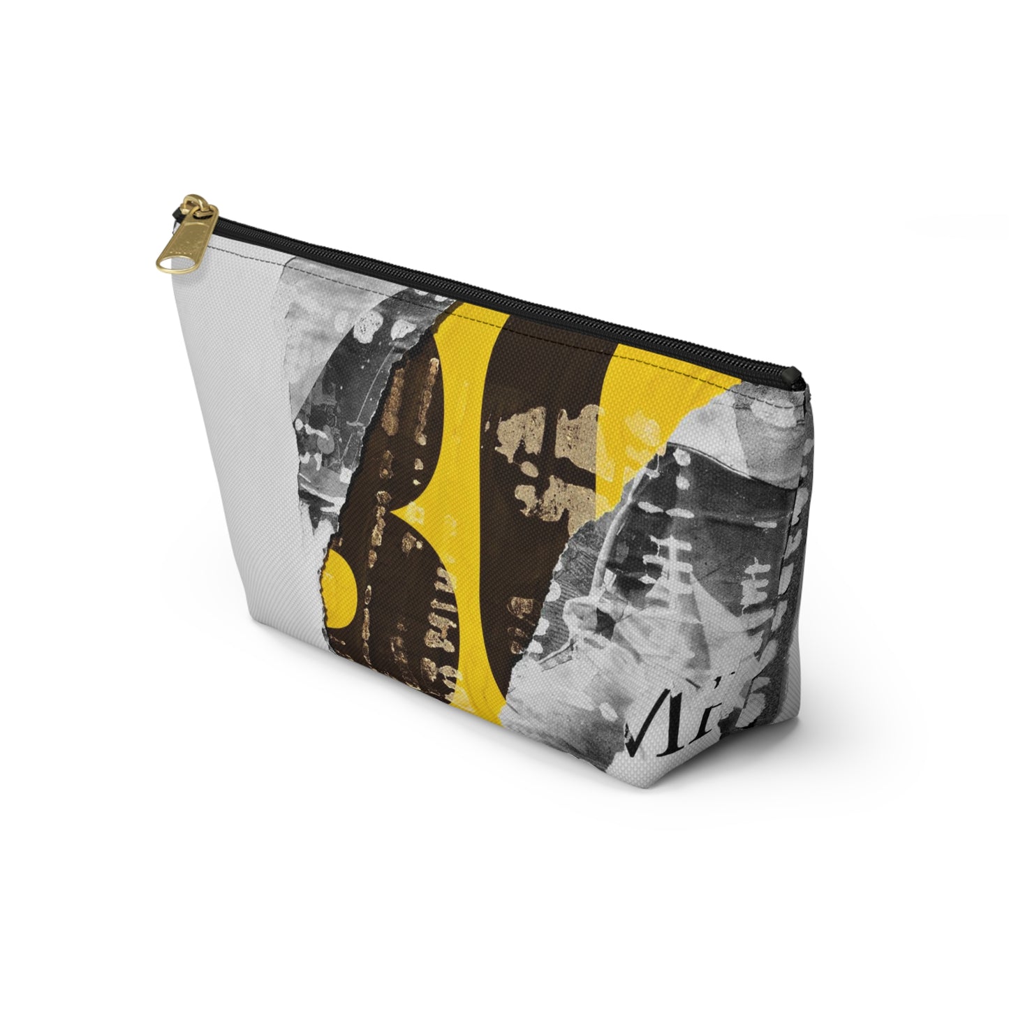 Urban Street Art Cosmetic Pouch w T-bottom, Accessory Pouch - Torn Poster Street Art Makeup Bag - BUS Bag 8